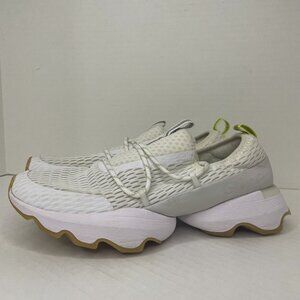 Sorel Kinetic Impact Lace Sneaker Women's 8.5 White Leather Breathable Mesh